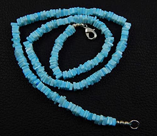 Opale bleue du Pérou perles Heishi 4mm de qualité supérieure pour bijoux de luxe