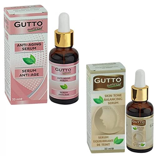 Gutto - Pack Renouveau - Sérum Régénérant Anti Age & Sérum Equilibrant de Teint - Hydrate, Lifte et Unifie le Teint - 2 Produits Cover