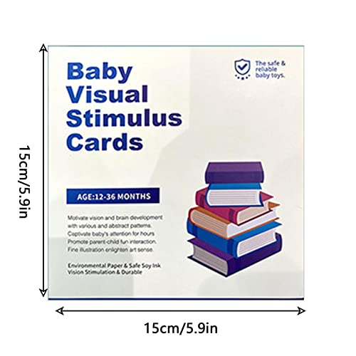 Cartões de estimulação visual para bebês | Cartões de bebê de alto contraste para recém-nascido | Ca