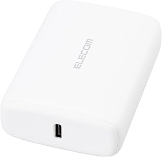 エレコム モバイルバッテリー 20W 10000mAh USB PD対応 大容量 小型 軽量 2ポート USB-C ケーブル付属 2台同時充電 PSE技術基準適合 [ iPhone SE3 15 / iPad 10 など各種対応] ホワイト DE-C47L-10000WH