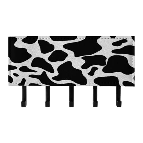 Soporte para llaves de pared con diseño de vaca y 5 ganchos 7
