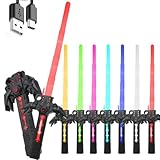 Tolles Geschenk - Zakvop 2Pack Lichtschwertspielzeug für Jungen im Alter von 8 bis 12 Jahren und Erwachsene sind eine lustige Überraschung für alle Szenen. Halloween-Geschenk Weihnachtsgeschenk, Geburtstag oder eist die perfekte Gelegenheit, um diese 2-in-1-LED-Dual-Hell-Schwerter an Söhne, Töchter, Väter, Mütter, Cousins, Onkel, Tanten oder Freunde zu schenken.