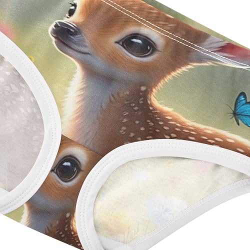 Toddler Underwear Custom 2t Cotton Girl Panties Cute Bright Kids Briefs Undies Cute Deer Sunlit Wildflower4