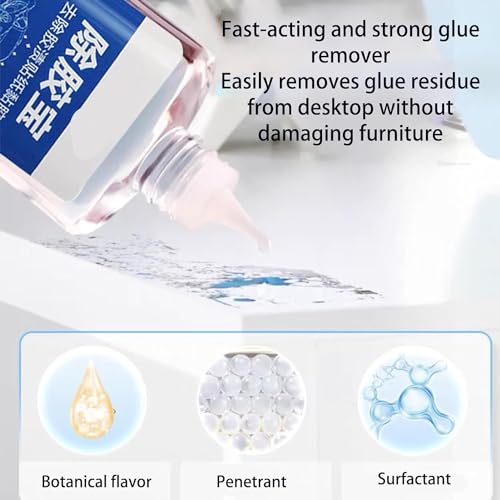 Magic Adhesive Remover, Sticker Off Rapid Glue Remover, Goof Off Quick Cleaner Adhesive Remover, Remove Glue Residue Stains, Glue Remover for Home Car (1)