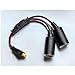 LIXINTIAN 12AWG XT60 Extension Cable, XT60 Female to 2 Car Cigarette Lighter Socket for Car,Portable Power Station,Solar Generator 25cm/9.8 inch