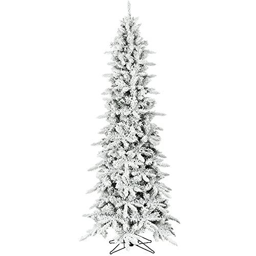 Fraser Hill Farm FFMPS075-0SN 7.5-Ft. Slim Mountain Pine Snow Flocked Artificial Christmas Tree cover