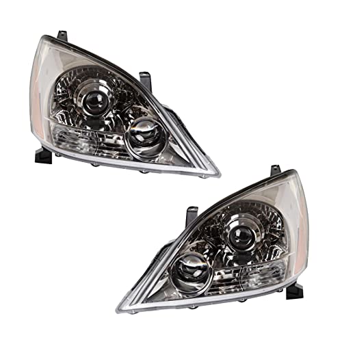 Image of TRQ Driver and Passenger Side Headlight Assembly Set Compatible with 05-09 Lexus GX470 Sport Package Halogen Only