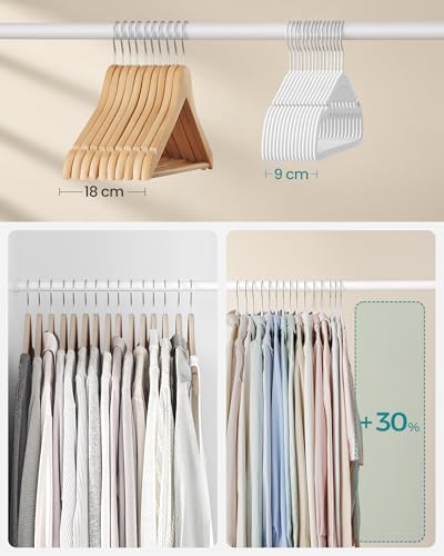Cintre en velours pour optimiser le rangement du dressing