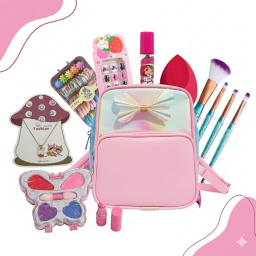 Kit Maquiagem Infantil 36 Peças Hipoalergênico – Mini Mochila