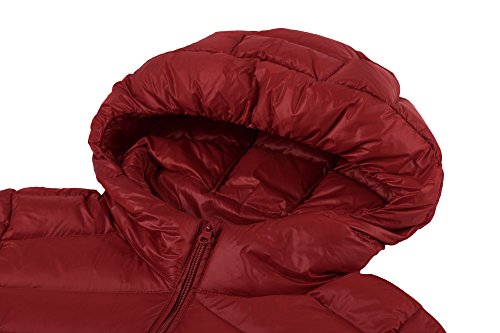 Cloudy Arch Women's Winter Outwear Light Down Coat Hooded Jacket Nck, Claret, Us L, Asian Xxl #TOP2