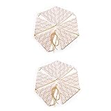 Cabilock Pièces Bannière De Dentelle De Toile De Jute Famille De Poupée De Cheville Décoration De Cupcake Licorne Bannière De Toile De Jute Mariage Champêtre Triangle Bruant