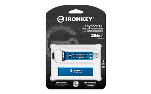 IronKey Keypad 200 Drive flash Type-A USB--stick met hardwareversleuteling FIPS 140-3 niveau 3 (aangevraagd) met XTS-AES 256-bits hardwareversleuteling- IKKP200/256GB - Chiavetta USB - Immagine 3