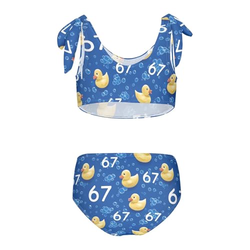 Image of Boccsty Cute Crab Red Blue Girls Swimsuits Kids Bikini Sets 2 Pcs Bathing Suit for 3T