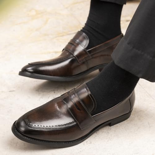 Image of Red Tape Men's Formal Shoes Black Leather Round Toe Lace-Up