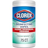 Clorox Disinfecting Wipes, Bleach Free Cleaning Wipes, Fresh Scent, 75 Count (Package May Vary)