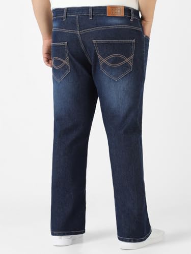 Image of Urbano Plus Men's Stretch Fit Mid Rise Washed Bootcut Jeans Stretchable