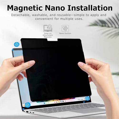 Protector de pantalla extraíble para Surface Laptop de 15 pulgadas antiespía y luz azul 2