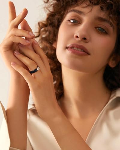 Image of Egnaro Silicone Wedding Bands Women, Inner Arc Ergonomic Breathable Design