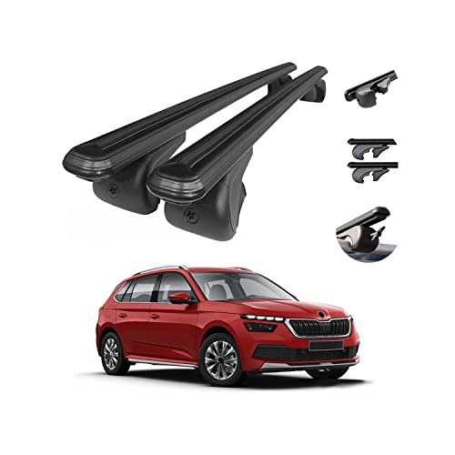Apline Dachträger Für Skoda Kamiq 2019-2025 - Graue Aluminium Schienen 75 Kg Belastung