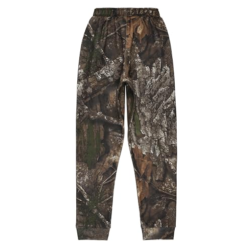 Realtree APX Camouflage Youth Jogger Pants | Kids Hunting Gear Dura Fleece Polyester Performance with Two Side Pockets