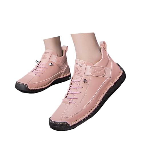 Montela - Zapatos ortopédicos para mujer, cómodos, sin dolor, ortopédicos, transpirables, impermeables, para correr, zapatos descalzos para mujer, zapatos informales, ligeros, 1A Rosa, 38 EU