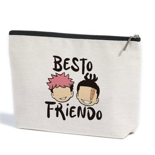 Best Friend Makeup Bag Anime Gifts Anime Stuff Jujustu Merch Decor for Anime Lovers Fans Her Teen Girls Daughter Granddaughter Bestie BFF Nurse Graduation Birthday Friendship Gifts for Women Friends