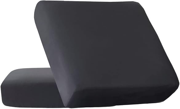HOOBUY Waterproof Couch Cushion Cover 2Pieces Stretch Sofa Slipcovers Furniture Protector with Elastic Suitable for Loveseat,2 Seater Sofa 2, Grey