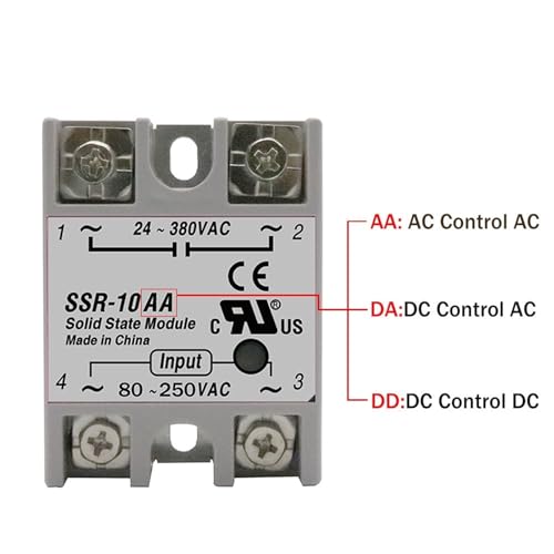 Relais SSR-60DA haute puissance 60A commutation silencieuse PID