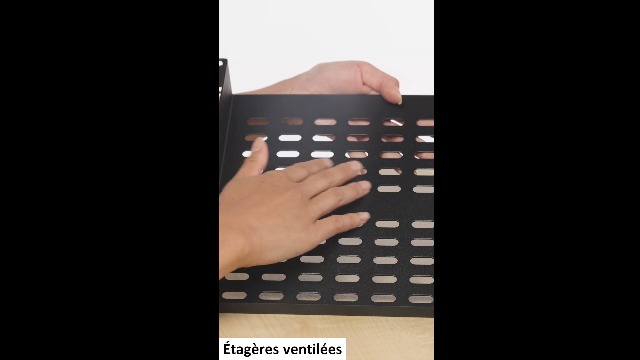 Pyle Étagères Rack Serveur 1U+2U Ventilées Universelles - Plateau Cantilever Pour Armoire 19 Pouces Noir