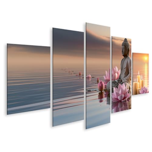 Tableau Bouddha zen pour salon cocooning et décoration de maison relaxante