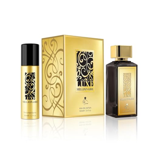 Al Emam Luxe Millionaire Eau De Parfum - Sophisticated Spicy Fragrance, Mandarin, Peppermint, Pink Cinnamon, Amber, Patchouli & White Wood | Confident, Refreshing Scent for the Distinctive Individual