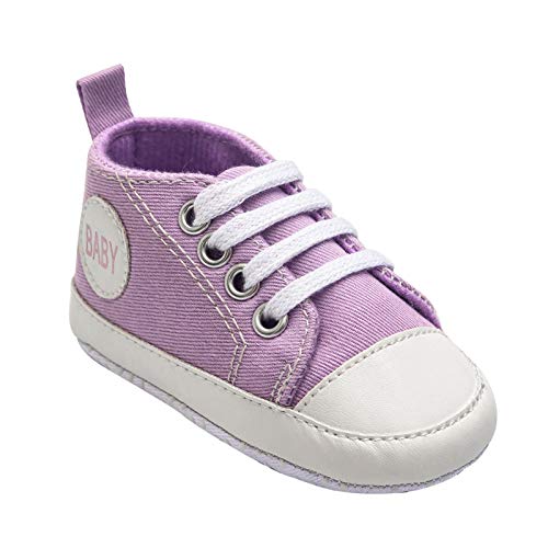 Toddler Baby Soft Sole Shoes 0-1 Year Old Baby Girls Boys Indoor Shoes 9 Colors Available Purple Age:0-3Months?US:3.5