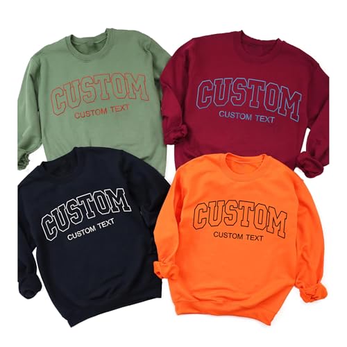 Custom Embroidered Sweatshirt Design Your Own, Customized Crewneck Sweatshirt, Personalized Hoodie For Women Men, Add Your Own Custom Text, Valentine Hoodie Gifts for Him Her, Mothers Day, Christmas B