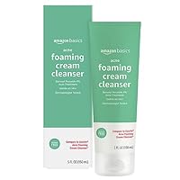 Amazon Basics Acne Cream Cleanser with 4% Benzoyl Peroxide, 5 Fluid Ounces, 1-Pack