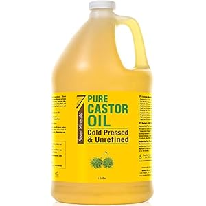 Unrefined Hexane-Free Castor Oil, 128 fl oz – For Hair Growth, Thicker Lashes & Brows, Dry Skin, Joint Pain