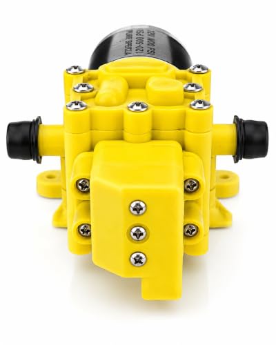 Image of High Pressure Diaphragm Pump Double Motor 12V DC Electric Battery Operated Sprayer Water Pump Motor for Agriculture Farm Fogger Misting Spray Car Bike Wash Sanitizing Gardening 500 PSI