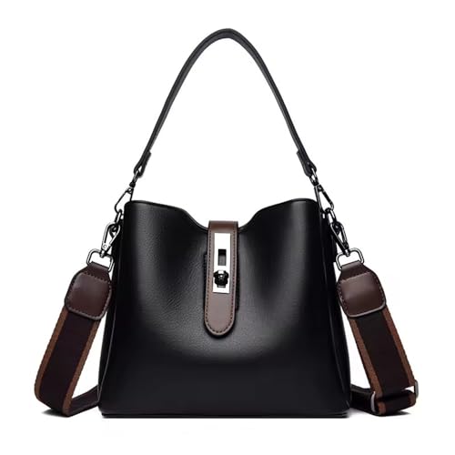 Image of Bucket Bag for Women,Trendy Bucket Crossbody Bag Small Vintage Elegant Tote Bag Women's Shoulder with 2 Shouder Straps