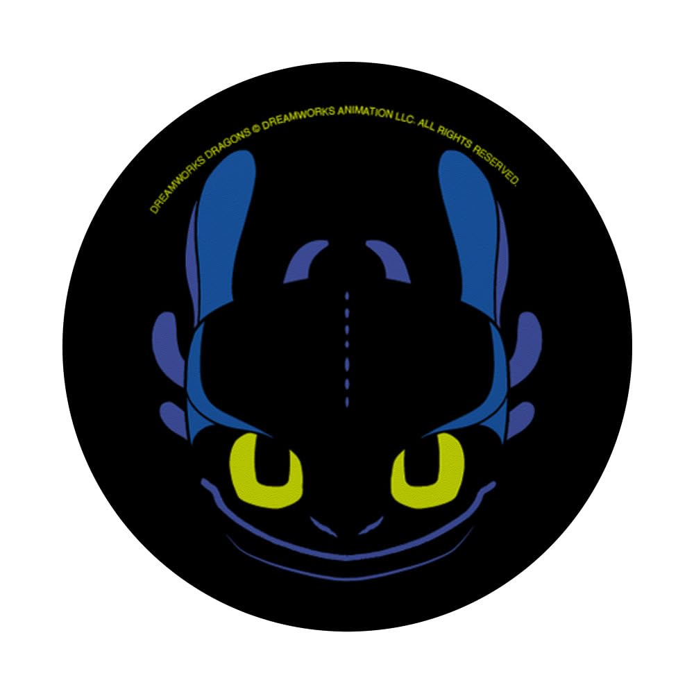 DreamWorks Dragons Toothless Night Fury Big Face Costume PopSockets Adhesive PopGrip, Black - Image 3