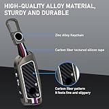 TTCR-II Zinc Alloy Car Key Fob Cover Compatible with BMW 3 7 Series X1 X2 X5 X6 X7 i4 i5 i7 iX 2023 2024 2025, Keyless Smart Case X1 KeyCover Protector-Grey Carbon Fiberer - Image 5