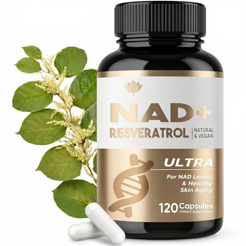 NAD+ Kapseln mit Resveratrol NAD+ 1500 mg Supplement NMN Supplement Alternative 120 Vegane Kapseln Für Zellenergie & Zellreparatur Steigert Vitalität & gesundes Hautbild