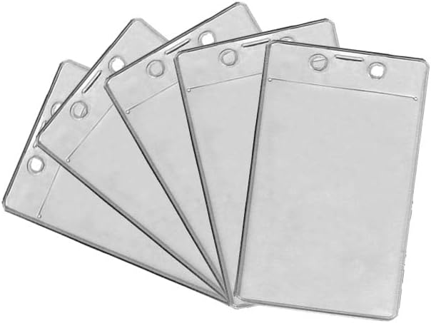 75 Pack, Vertical Badge Holder, Top Slit, Fits 2 3/4" x 4 1/4" Cards, Made in USA, 305SPTS