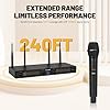 MELONARE 8-Channel Wireless Microphone System, UHF 500MHz Cordless Mic Set w/ 8x5 Frequencies, 240ft Range, Dynamic Handheld Microphone for Singing, Karaoke, Church, Meetings, Wedding (MWM-81F) #2