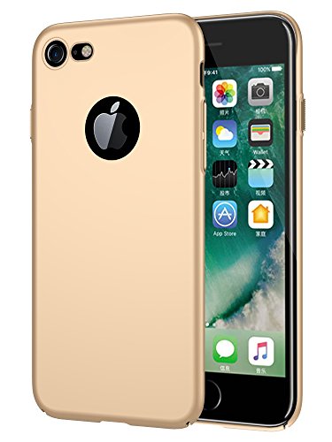 EIISSION Coque pour iPhone 7 Coque, Ultra Mince Premium ToughShell Silicone Premium/Exact Fit/NO Bulkiness Coque pour iPhone 7, Or Cover