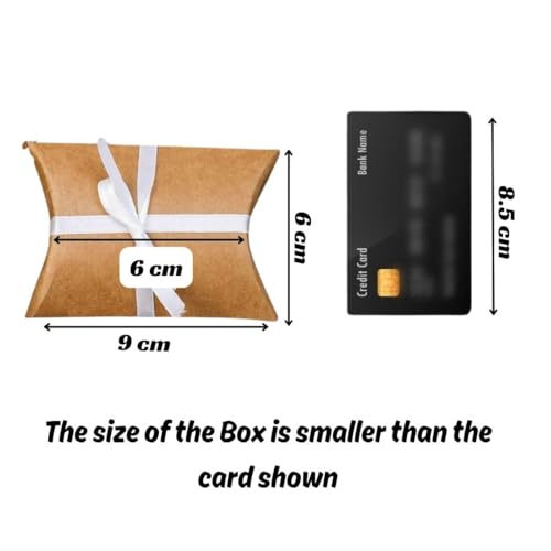 Image of SATYAM KRAFT 100 Pcs Small Mini Decorative Folding Paper Gift Boxes Fancy Gift Packaging for Wedding, Engagement, Shaadi Return Gifts, Chocolates, Dry Fruits, Festivals & Special Occasions (Brown)