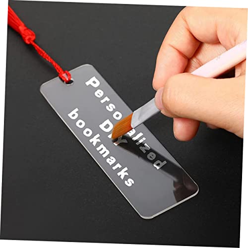 Marque-pages acryliques DIY avec pompons multicolores pour accessoires - 3
