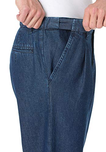KingSize Men's Big & Tall Relaxed Fit Comfort Waist Pleat-Front Expandable Jeans3