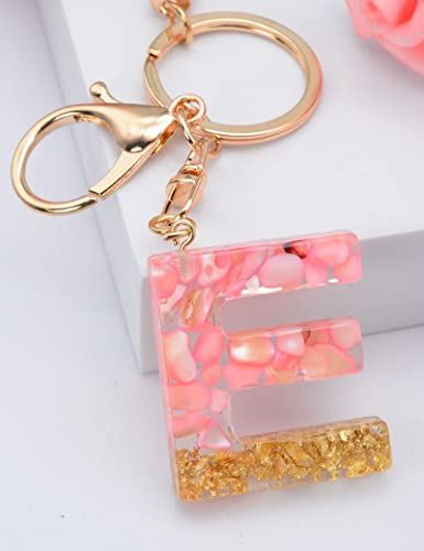 Mboah Pink Initial Letter Keychain For Women、Kids、Teens、Girls、Sisters、Couples，Cute Key Chain Accessories For Car Keys、Wallet、Backpack，Personalized Funny Gift For Girlfriend、Boyfriend、Family(Letter：a) #TOP4