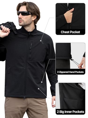 Mens Lightweight Windbreaker Hiking Softshell Jacket Water-resistant Full Zip Hoodies Golf Jackets3