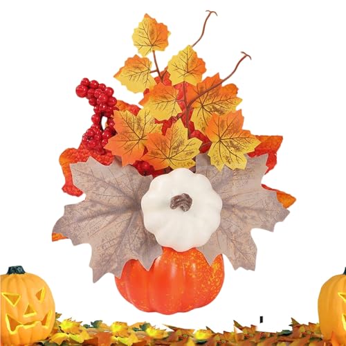 Zucche autunnali, zucche artificiali autunnali, centrotavola per la tavola del raccolto, decorazione per casa, feste, ornamenti per Halloween, autunno e festa del Ringraziamento