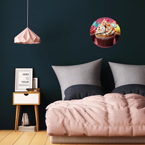 Horloge murale moderne décorative fonctionne à piles cupcake 24 cm - 6